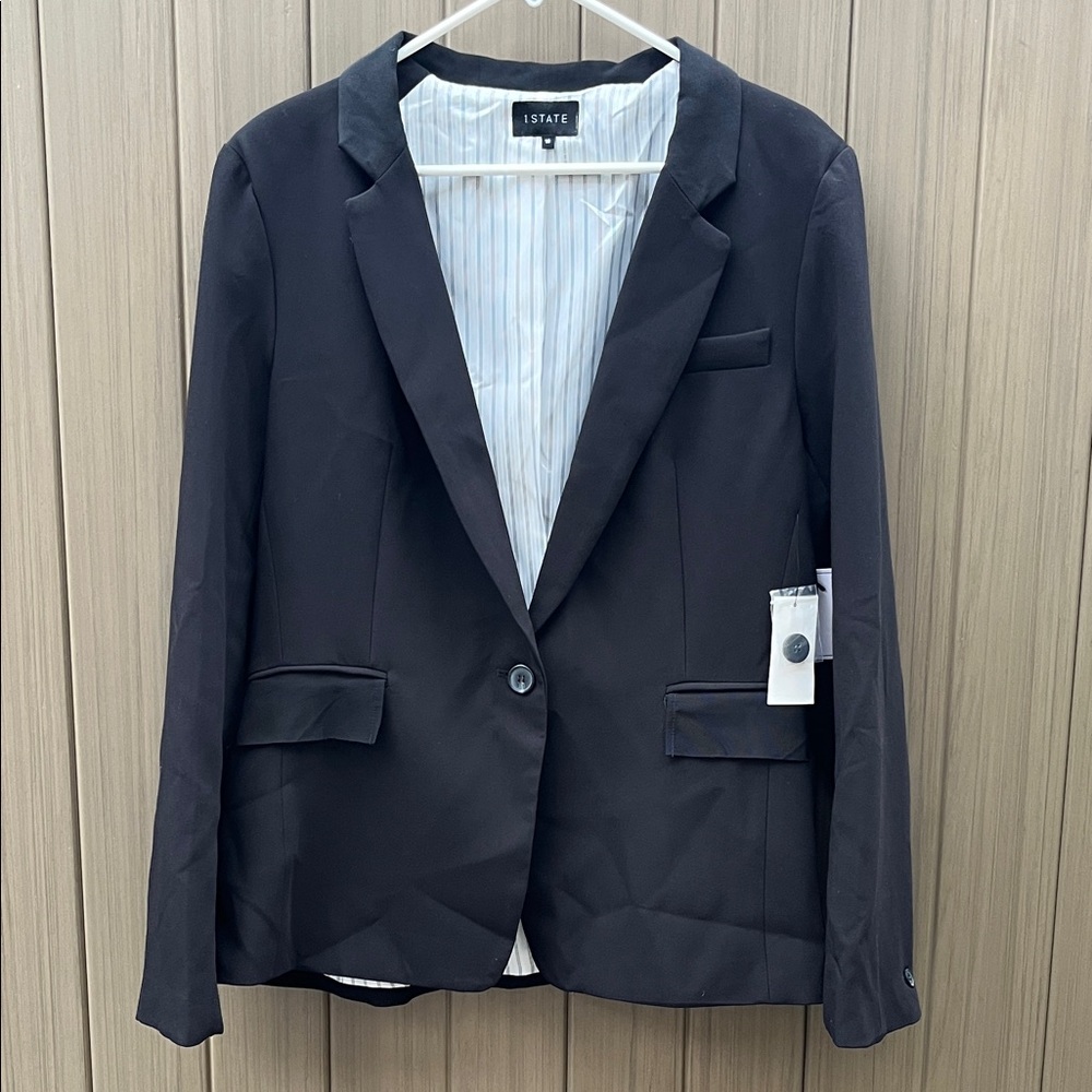 1. State Women's Essentials‎ Blazer Jacket Black 18 Career Academia Stretch NWT